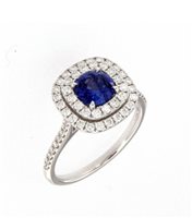 Anillo Crivelli Mujer Classic in Oro blanco Zaffiro 0.90 Ct 721370C - 721370C